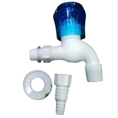 Wall Mounted White Blue Plastic Water Tap For Domestic Use