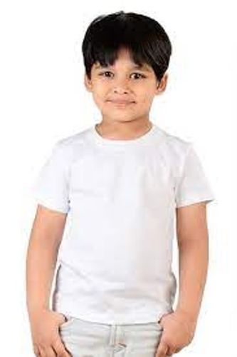  100% Cotton Material Kids White T Shirt Age Group: 6-8