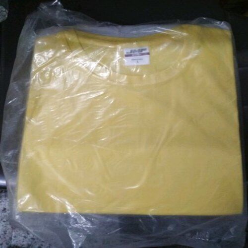 Brand Yellow O-Neck Half Sleeves T Shirts Age Group: 14-68