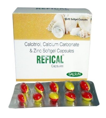 Calcitriol, Calcium Carbonate And Zinc Softgel Capsules Medicine Raw Materials