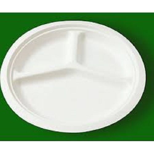 Compostable Durable Versatile and Microwave Biodegradable White Disposable Paper Plates