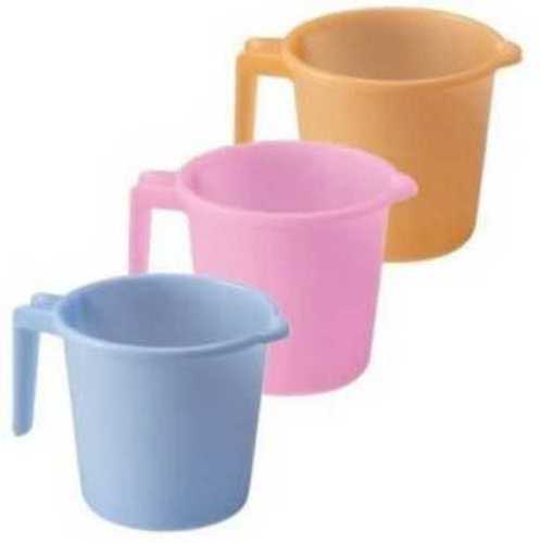 Various Plastic Mug With Handle In Three Color And Plain Pattern, Size 4 Inch