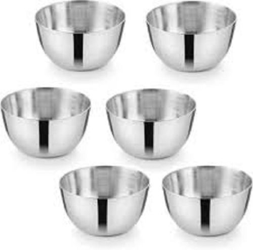 Silver Chrome Finished Heavy-Duty Stainless Steel Bowls For Heavy Ingredients
