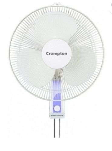 Stylish Look, Silent Operation And Easy-To-Use Controls White Electricity Crompton Wall Fan 