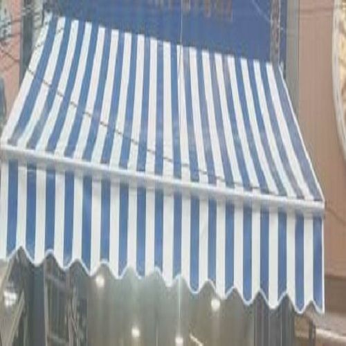 Sun Protection And Waterproof Blue And White Awning For Commercial Design Type: Customized