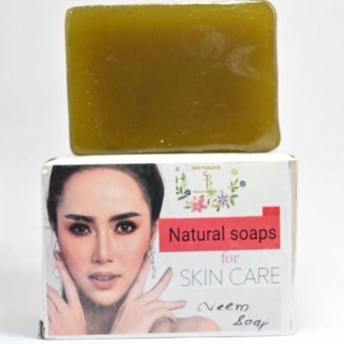 White 100 Gram Pack Solid Neem Skin Care Natural Bath Soap