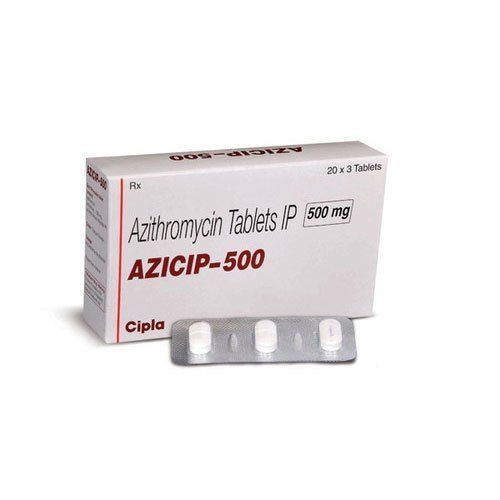 Azicip-500 Azithromycin एंटीबायोटिक टैबलेट, 20X3 ब्लिस्टर पैक ग्रेड: मेडिसिन ग्रेड