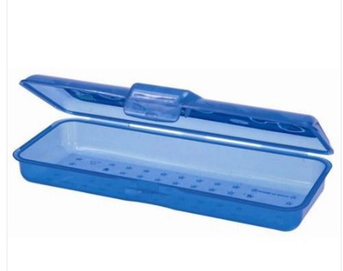 Square Compact Size Blue Color Zadoli Kids Plastic Pencil Box Use For School