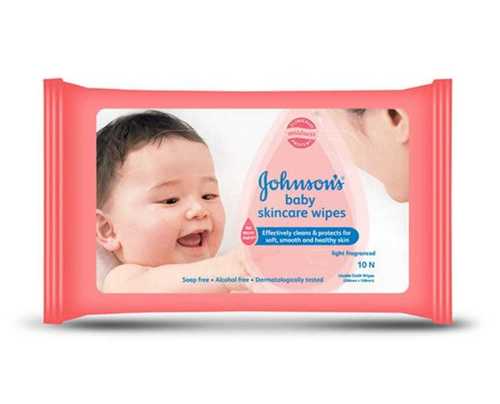 Skin Friendly Hypoallergenic Aloe And Vitamin E White Johnsons Baby Skincare Wipes Size: 2-4