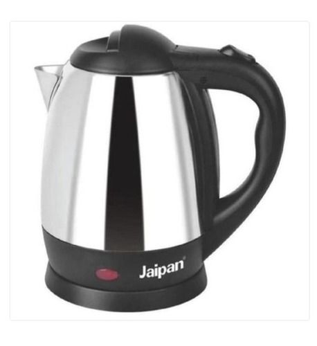 1.8 Litre Silver And Black Color Stainless Steel Body Electric Kettle Boil Time: 3 Minute Minutes