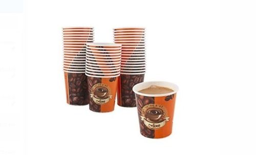 150 Ml Disposable Eco Friendly Printed Brown Paper Tea Cup For Parties