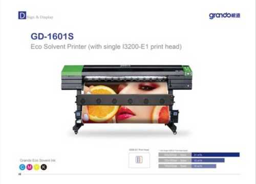 Automatic Grando Gd 1601S Eco Solvent Printer For Color Printing, Capacity 1 Litre