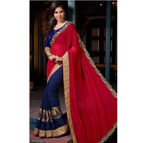 Wonderful Red Organza Silk Saree With Demanding Blouse Piece –  LajreeDesigner