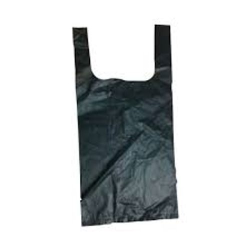 Light Weight And Simple For Shopping Black Colour Polythene Carry Bags  Design: Square