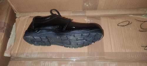 Men'S Pure Leather Steel Toe Steel Toe Black Safety Shoes With Hard Sole For Construction Use Insole Material: Rubber