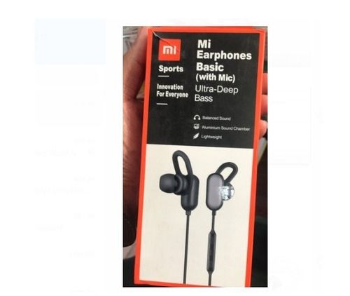 Black Nice Looking Mi Wired Earphone With Mic Ultra Deep Bass Connector 2.5Mm