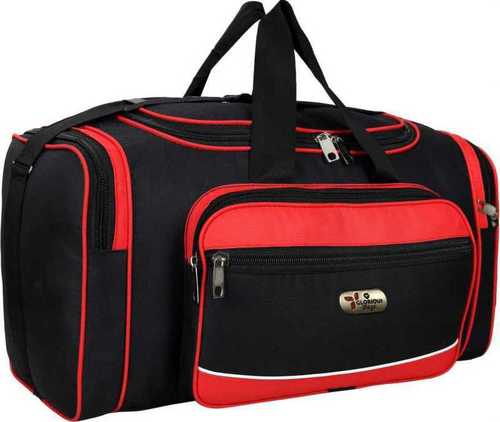 Black And Red Hand Duffel Bag