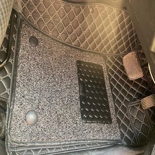 Simple To Install Stains Resistance And Long Durability Black Leather Car Floor Mats