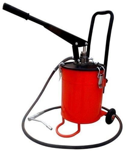 Steel Body Portable Wheel Mounted Hand Operated 6 KG Grease Bucket Pump