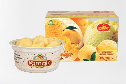 Sweet And Tasty 100% Veg Kamal Mango Ice Cream Midium Frozen Dessert Fat Contains (%): 11 Grams (G)