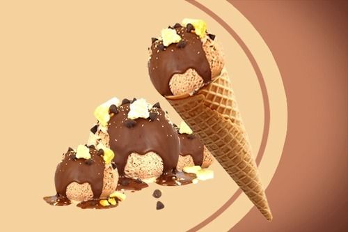Sweet And Tasty Chocolate Flavored Ice Cream Medium Fat Frozen Dessert