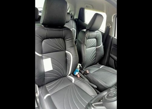 Black Water-Resistant Highly Durable Plain Pu Leather Car Seat Cover