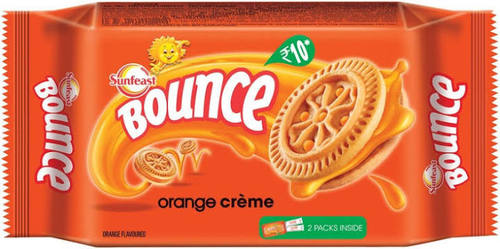 Low-Fat Bounce Cream Tangy Orange Full Cream Biscuit With Low Fat Delicious Taste 