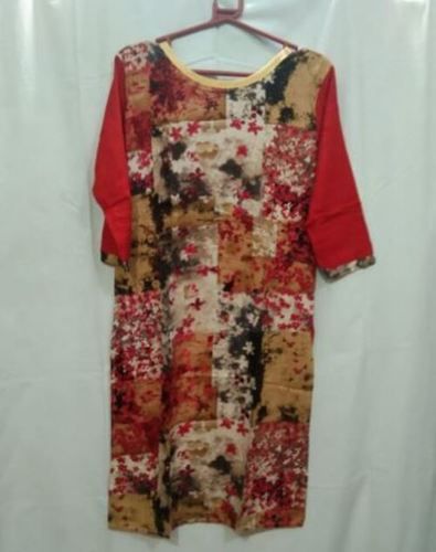 rayon printed kurti