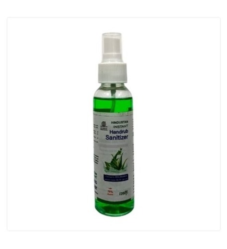 Green Color 120 Ml Instant Hand Rub Sanitizer For All Types Of Skin - Vitamin-Enriched Liquid Anti-Bacterial Long Lasting External Use