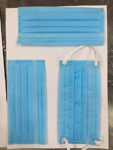 Highly Breathable Easy to Use Sky Blue Non Woven Disposable Face Mask