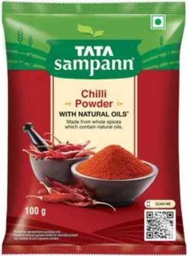 Hot Spicy Natural Taste Rich Color Dried Tata Sampann Red Chilli Powder With Natural Oils Grade: Food