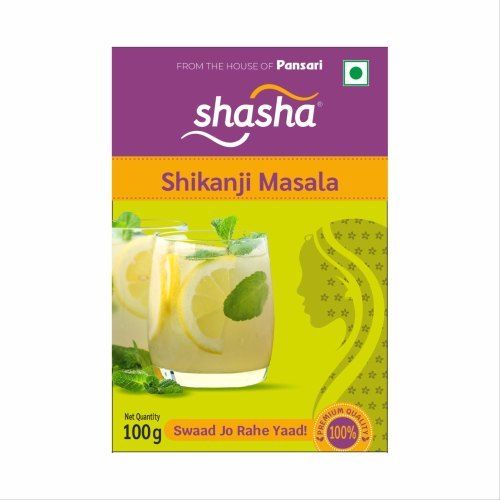 Beverage Longer Shelf Life Premium Grade 100G Shasha Shikanji Masala Box