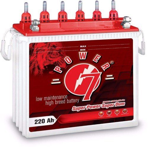 Durable And Long-Lasting Shock-Resistant Power 7 220Ah Red Acid Battery Purity: 100%