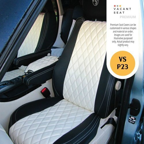 Upgrade Black And White Vacant Classic Leather Car Seat Cover at