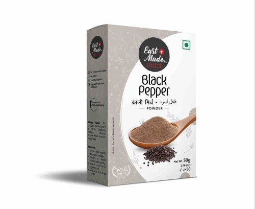 100 Percent Natural And Pure Eastmade Black Pepper Powder 50G Grade: A