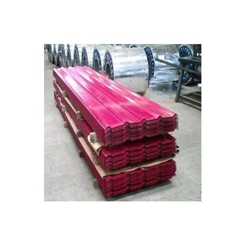 Plain 12 Feet Maroon Color Coated Aluminium Roofing Sheet, Thickness Of Sheet: 6 Mm