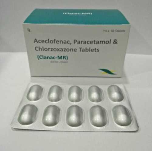 Aceclofenac Paracetamol And Chlozoxazone Tablet Clanac Mr Lead Time: 24 Hours