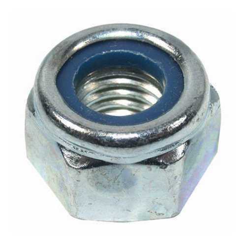 Hexagonal Cold Rolled Mild Steel Nylock Hex Nut, Chrome Coated And Rust Resistant 