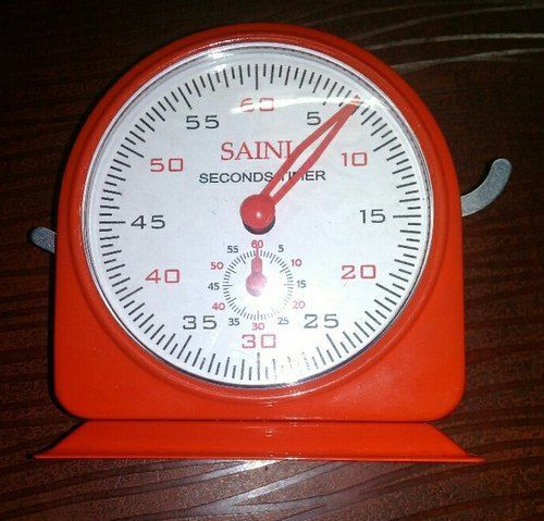 Semi-Round Durable And Long-Lasting Red Saini Analouge Stop Clock