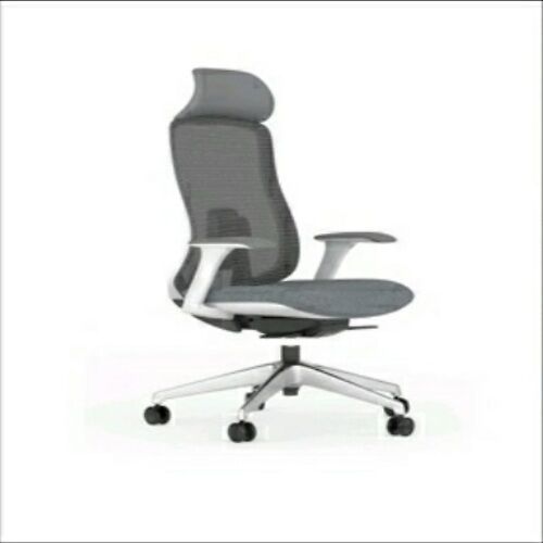 Fedo White High Back Mesh Chair With Height Adjustable Headrest