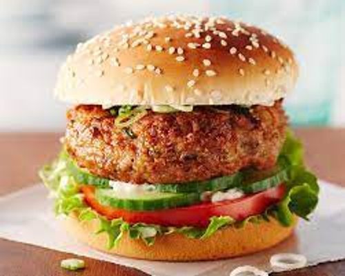 Healthy And Extra Spicy Fast Food Burger 