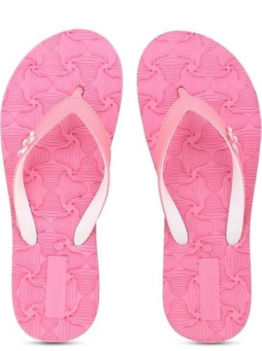 Plastic  Comfortable Stylish Durable Sole Pink And White Color Fancy Ladies Slipper