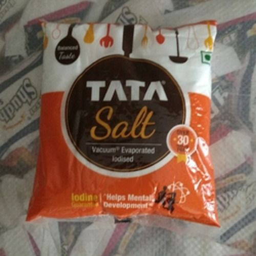 White 100 Percent Fresh And Pure Tata Iodised Edible Salt With Burns Extra Fat