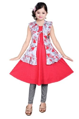 Buy FASHION KIT Summer Regular Fit Kids Girls Knee Length Dress with  Leggings (Black, 5-6 Years) at Amazon.in