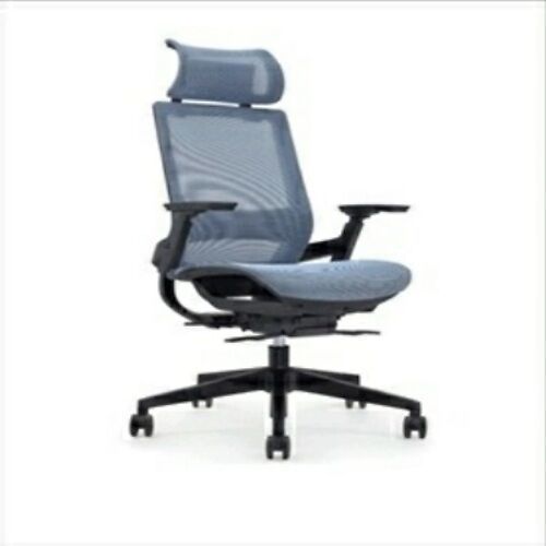 Vivo Grey Comfortable And Stylish High Back Mesh Office Chair With Black Frame