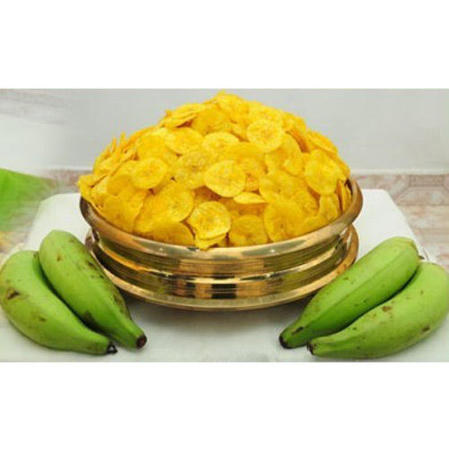 Yellow Tasty Healthy And Round Shape Vitamins Rich Fresh Banana Chips