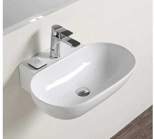 12-15 Inch Size Easy Installation And Sleek Stylish White Ceramic Wash Basin  Installation Type: Wall Mounted