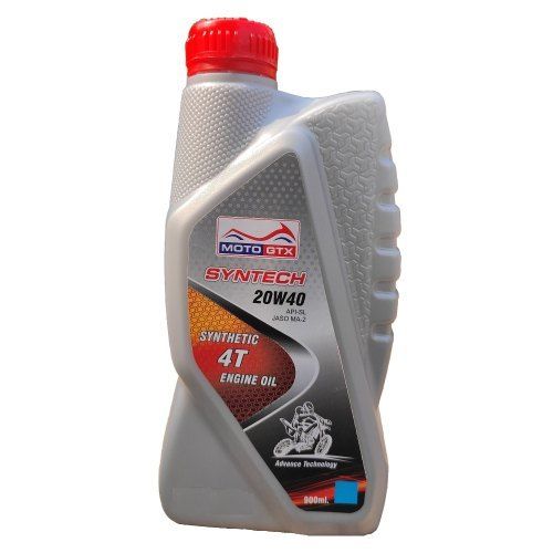 Increase Performance, Prevents Sludge And Varnish Build-Up Moto Gtx Syntech 20W40 Synthetic 4T Engine Oil Chemical Composition: 78% Base Oil. 10% Viscosity Improvement Additive (To Improve Flow) 3% Detergent