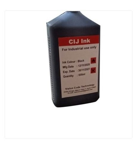 600 Ml Cij Black Printing Ink Liquid Form Application For Industrial