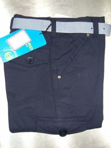 Blue Button Closure Skinny Fit Boys Trouser Pants 